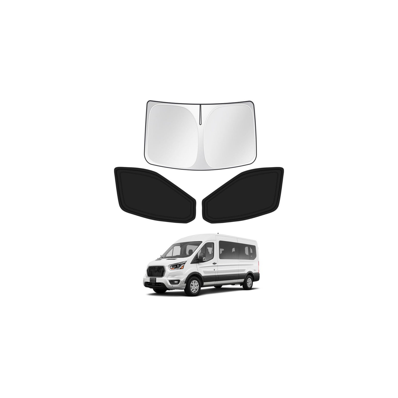 Canvcle Window Shades for 2015-2025 2026 Ford Transit Accessories Windshield ...
