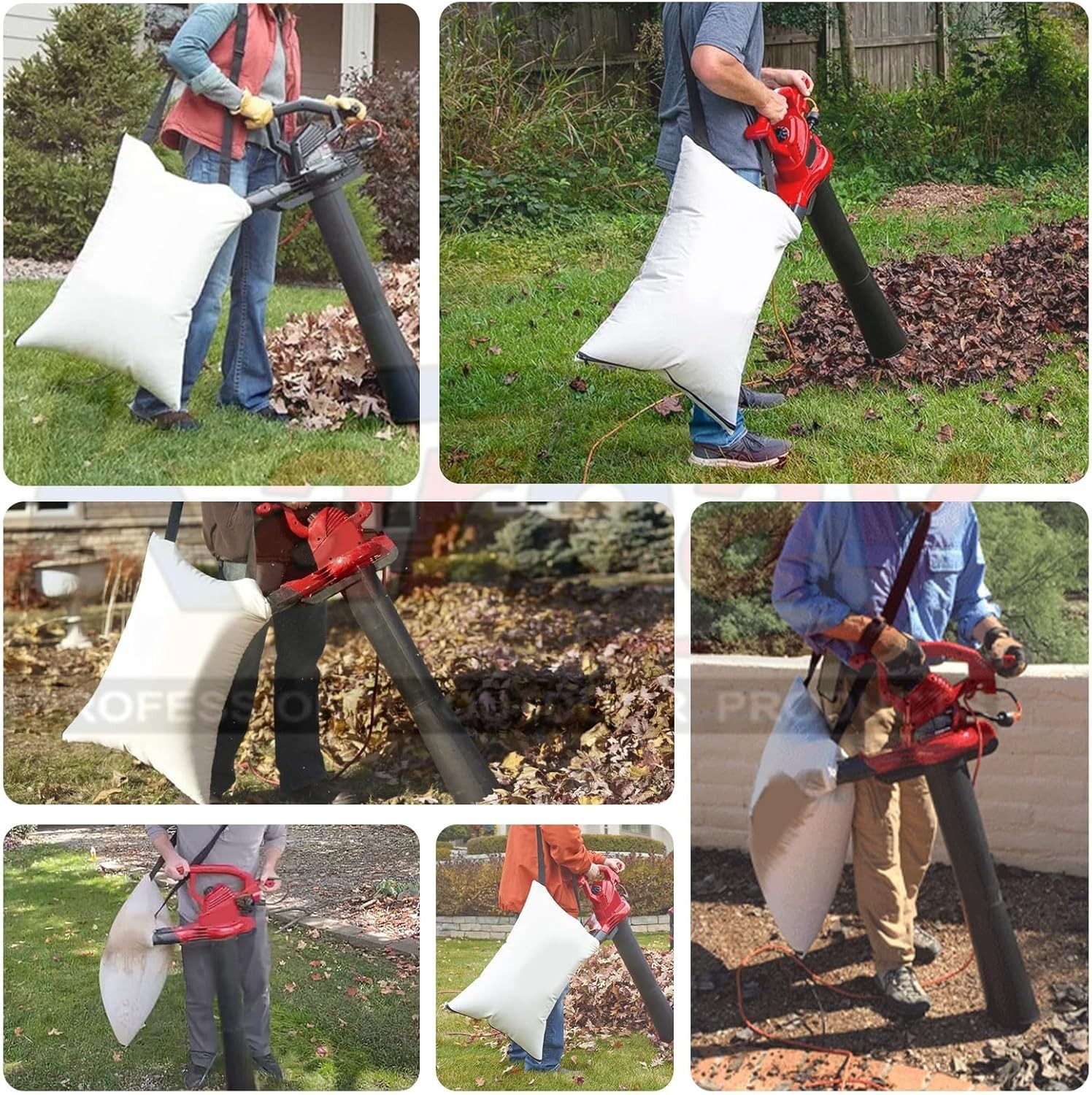 Cotton Leaf Blower Vacuum Bag - Effortless Emptying & Adjustable Straps