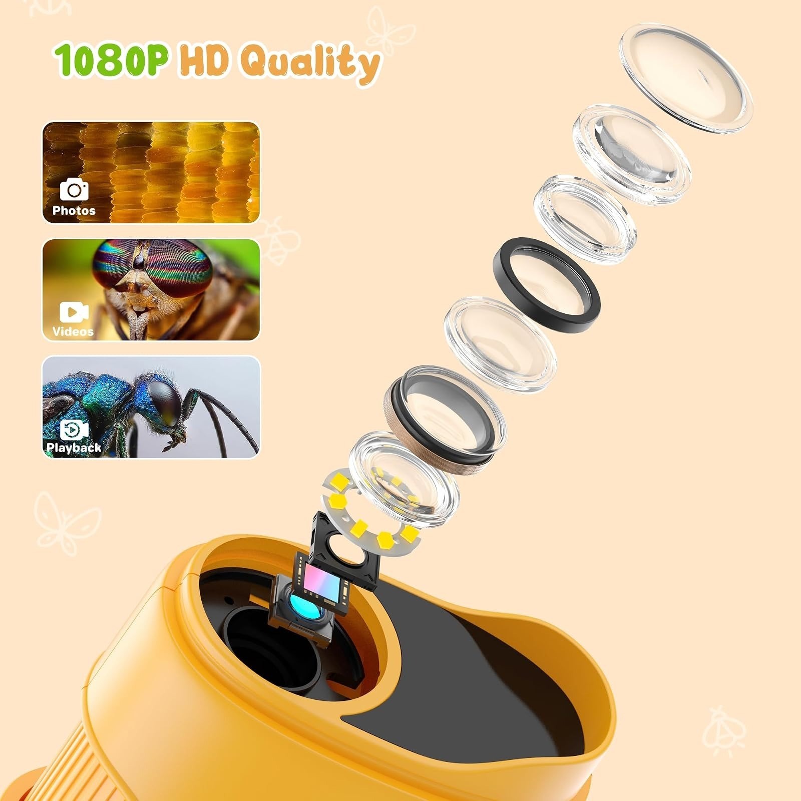 BMDSAE 1000X Handheld Digital Microscope with 2.0" IPS Screen