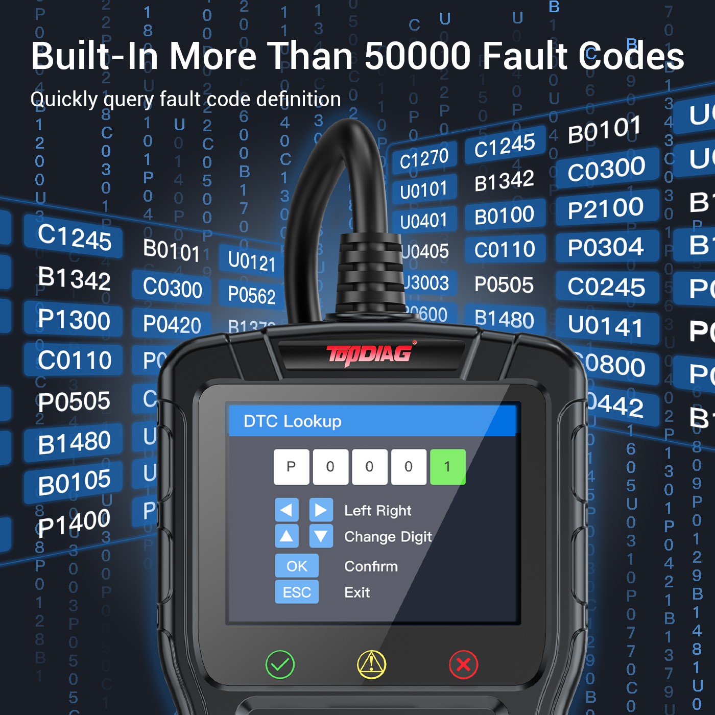 Motorcycle Vehicle OBD2 Scanner Fault Code Read Car DTC Lookup Diagnostic Tool