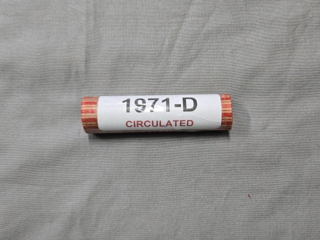 1971 D Lincoln Memorial Cent Roll 50 circulated coins
