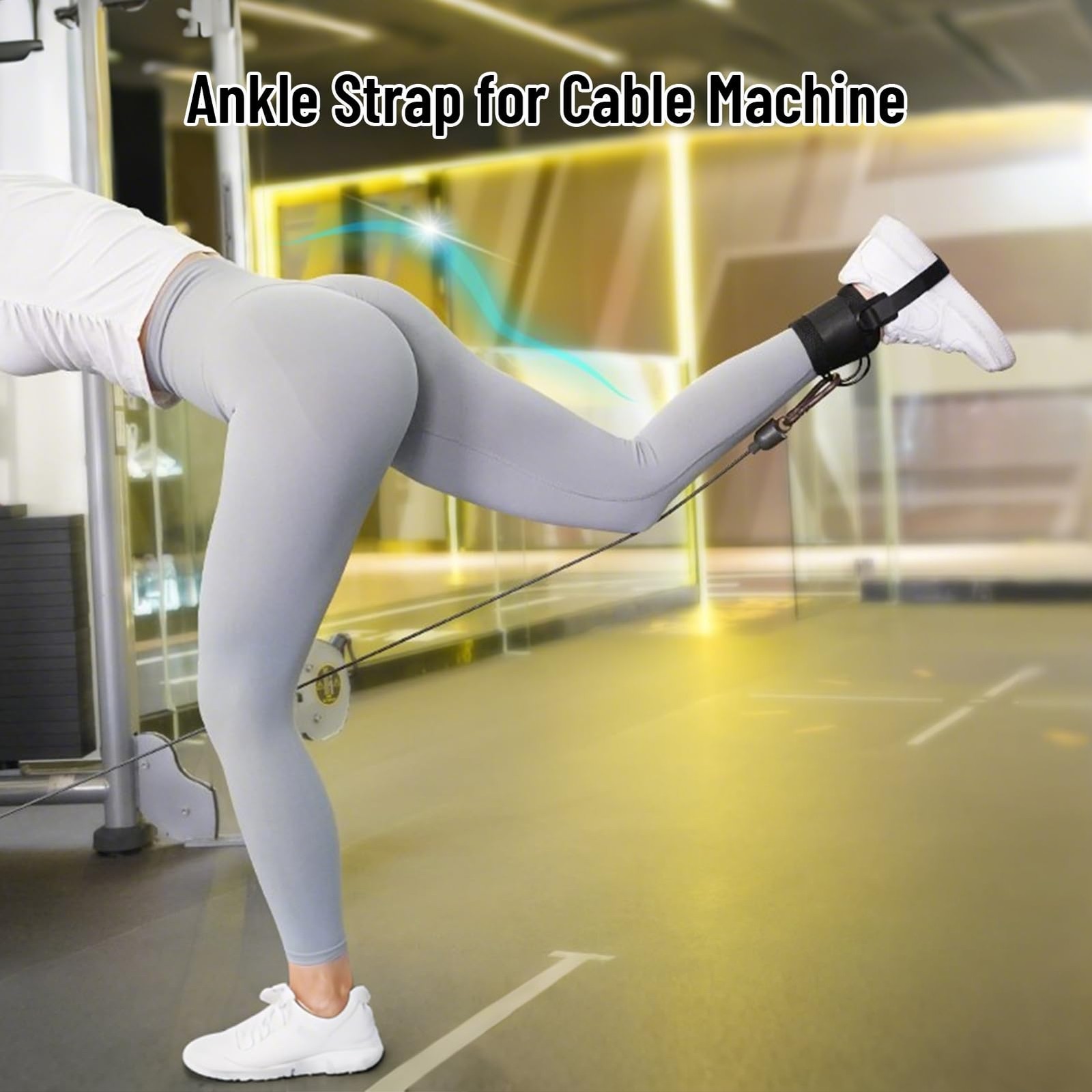 Ankle Straps for Dumbbell and Cable Machine, Monkey Foot Dumbbell Attachment ...