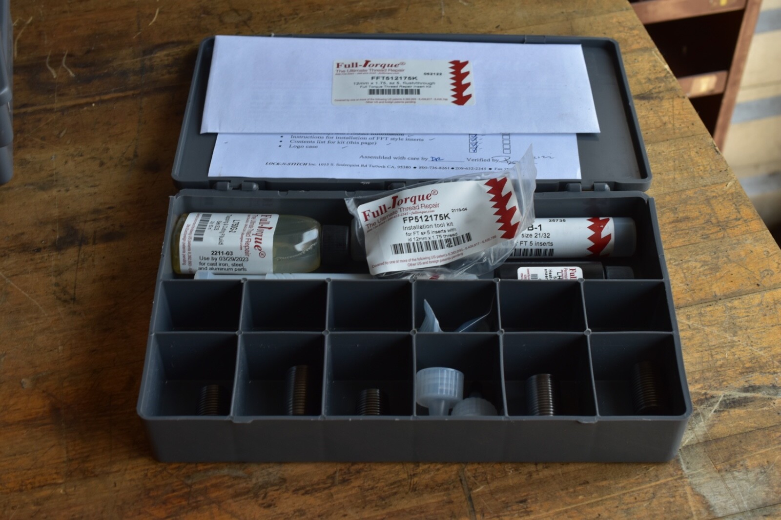 Full-Torque Ultimate Thread Repair Kit, FFT512175K, 12MM X 1.75