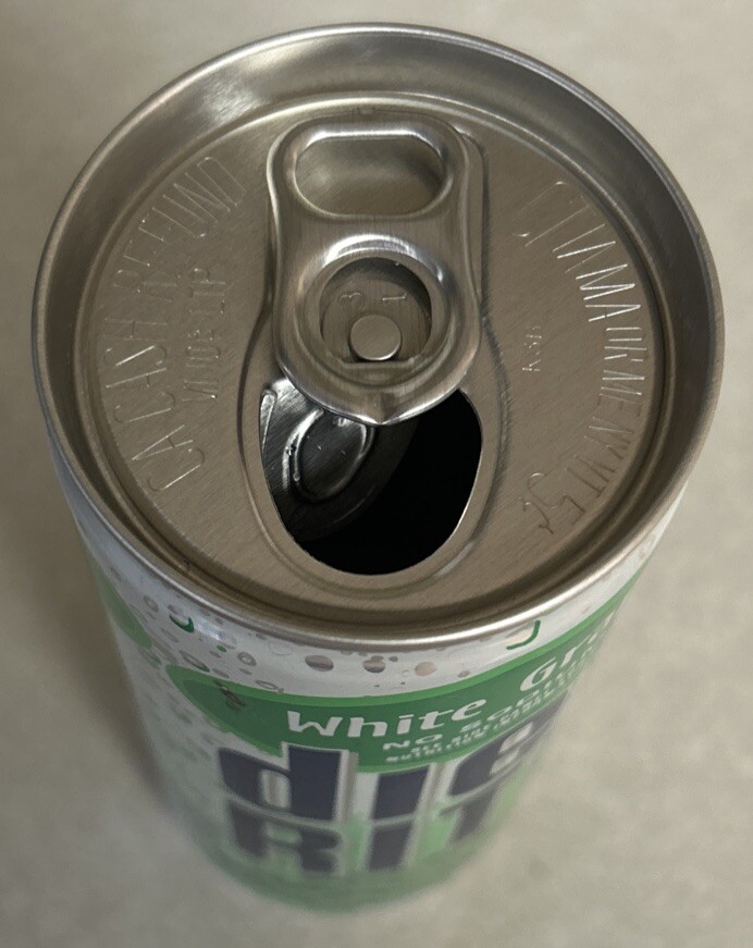 Vintage White Grape DIET RITE 8oz. Empty Pull Tab Aluminum Can