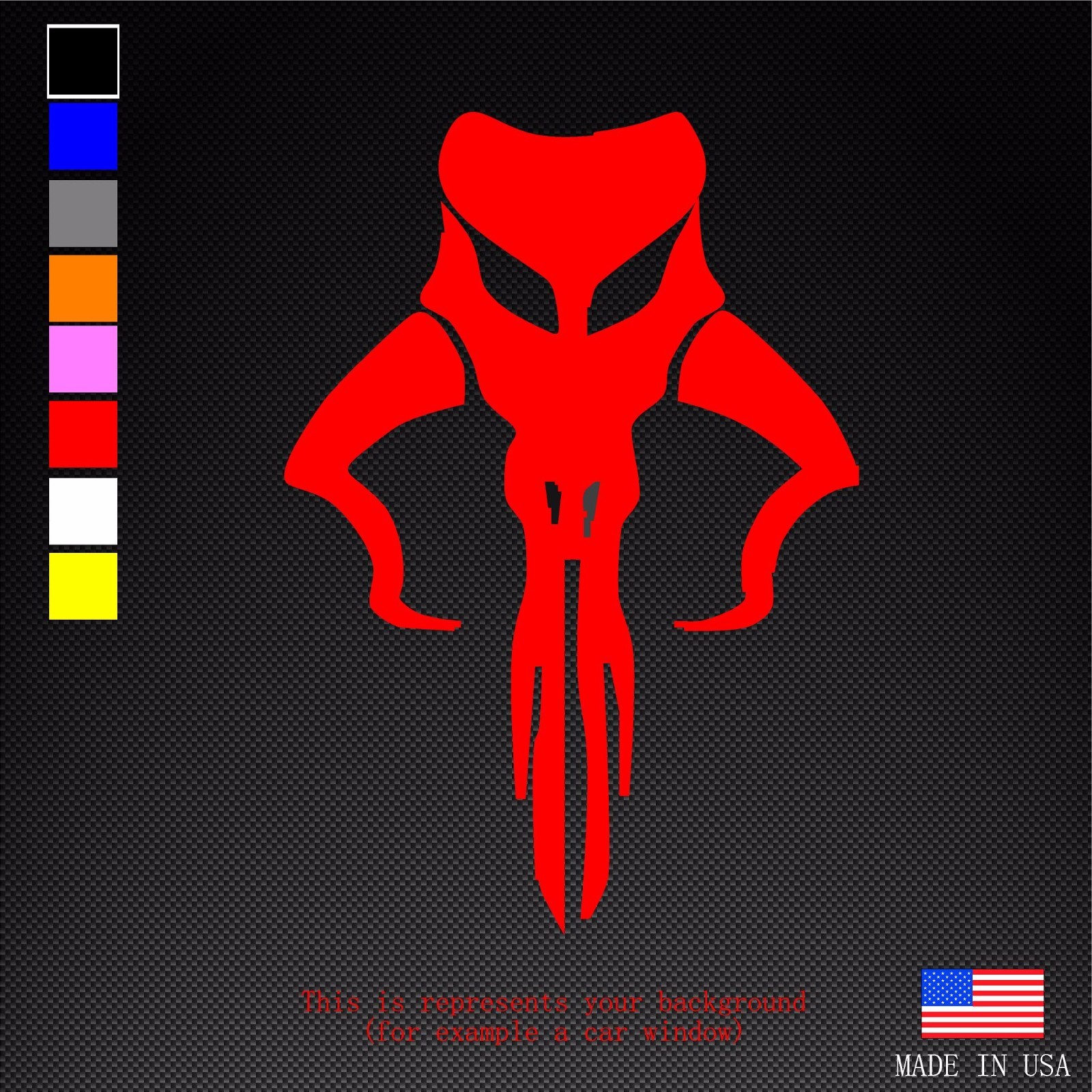 Star Wars Boba Fett Mandalorian BANTHA Sticker Vinyl Decal window laptop Oracal