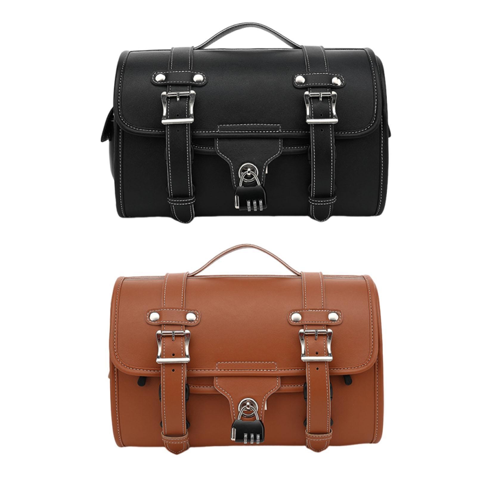 Motorcycle Tail Bag with Handle Smooth Zipper Saddle Bag Rear Rack Trunk