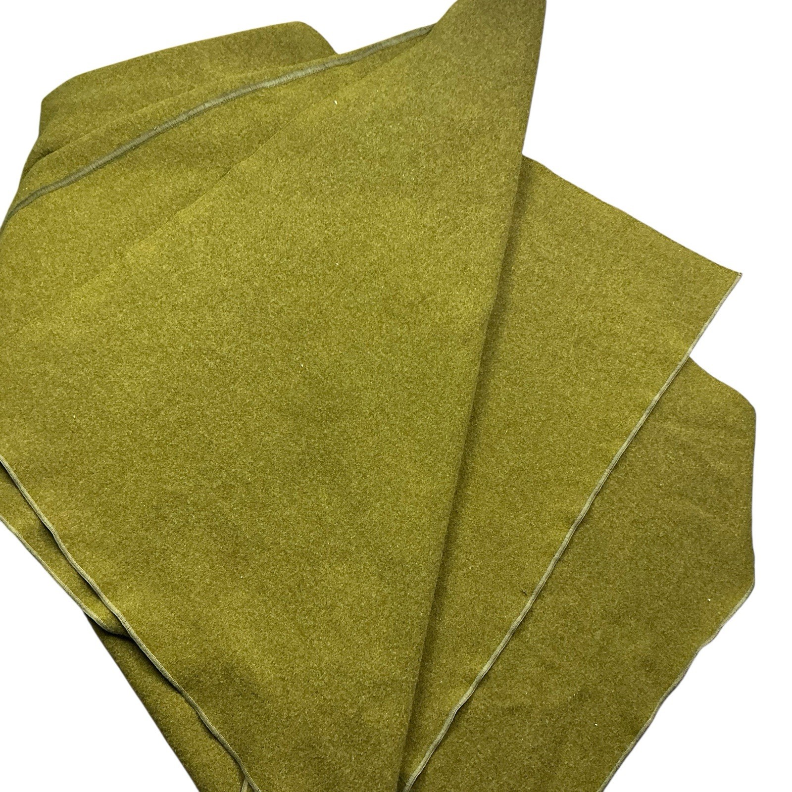 Vintage wool olive drab military blanket 64 x 75