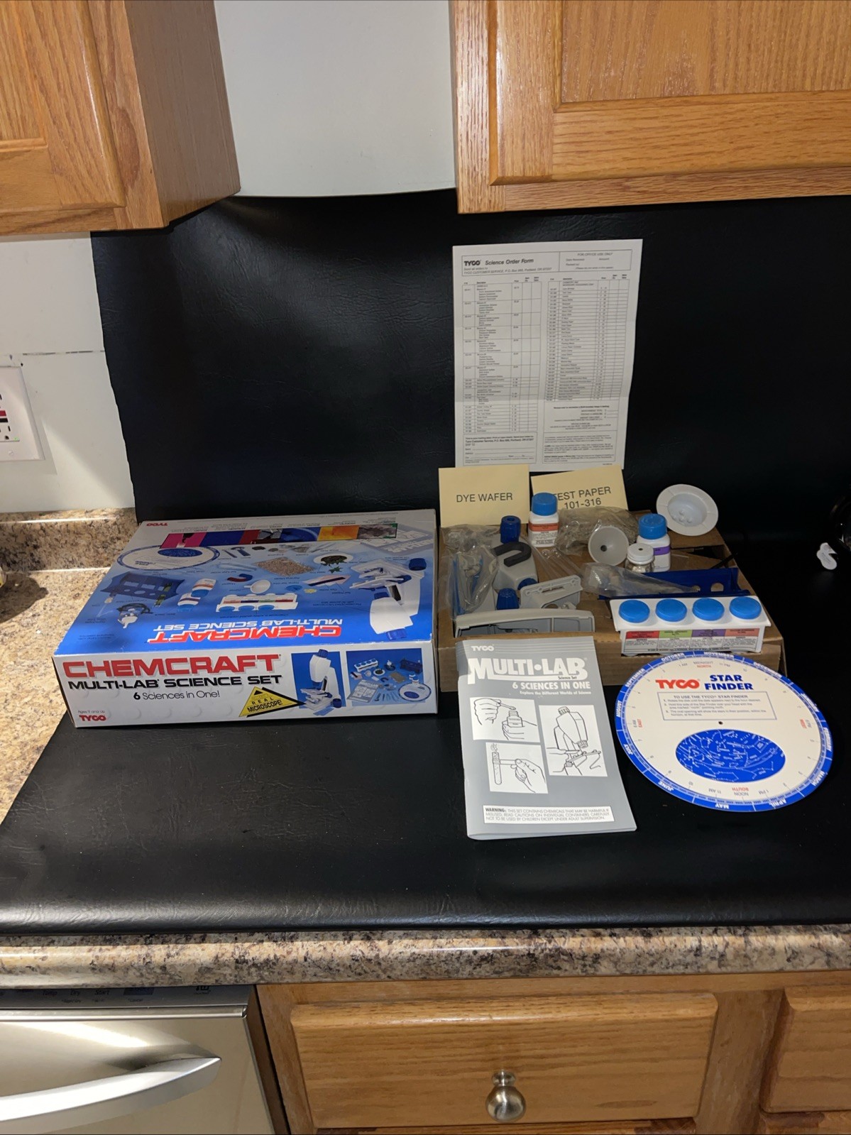 Vintage Tyco chem craft ,Multi Lab Science Set Real Telescope