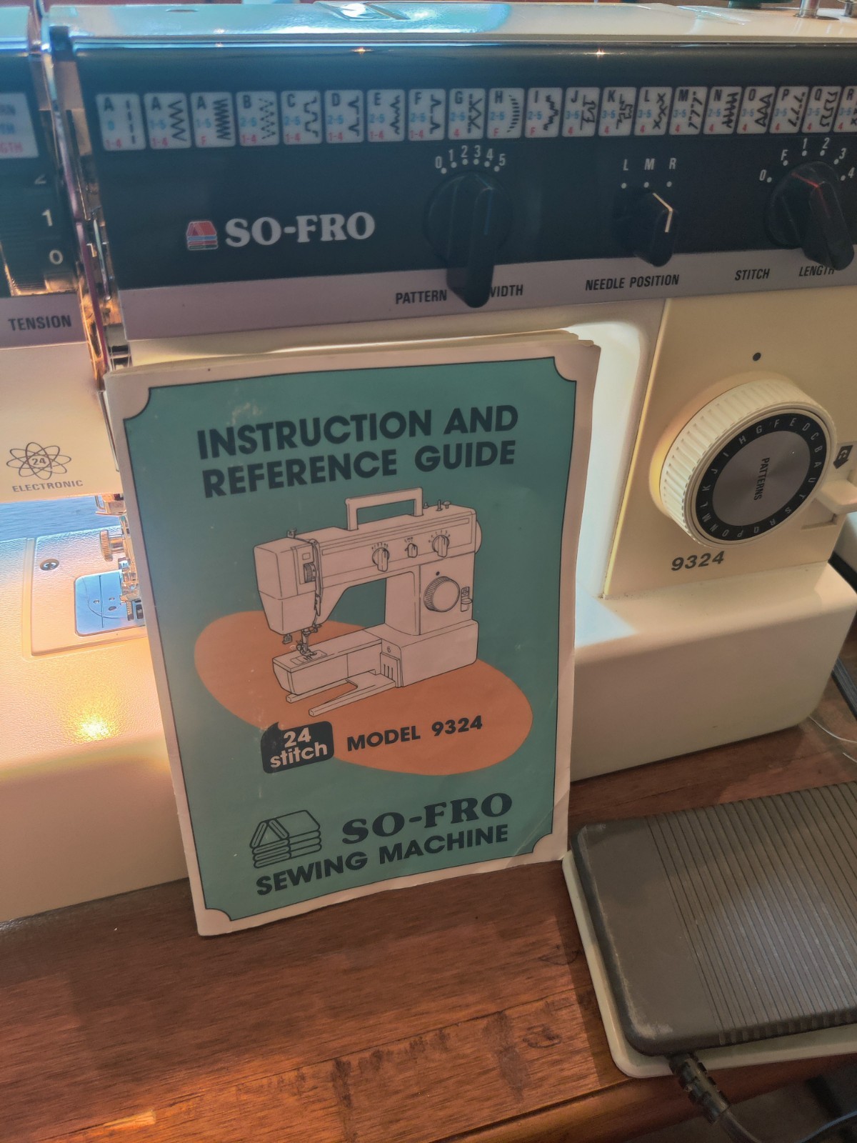 So-Fro Model 9324 Mechanical Sewing Machine 24-Stitch - Tested & Working Perfect