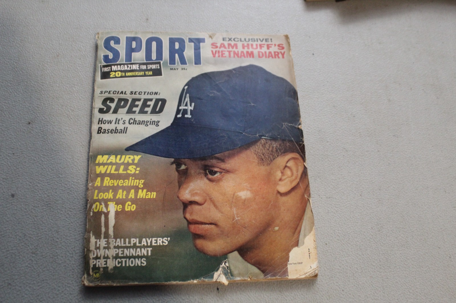 May 1966 Sport Magazine Maury Wills Dodgers  No Label