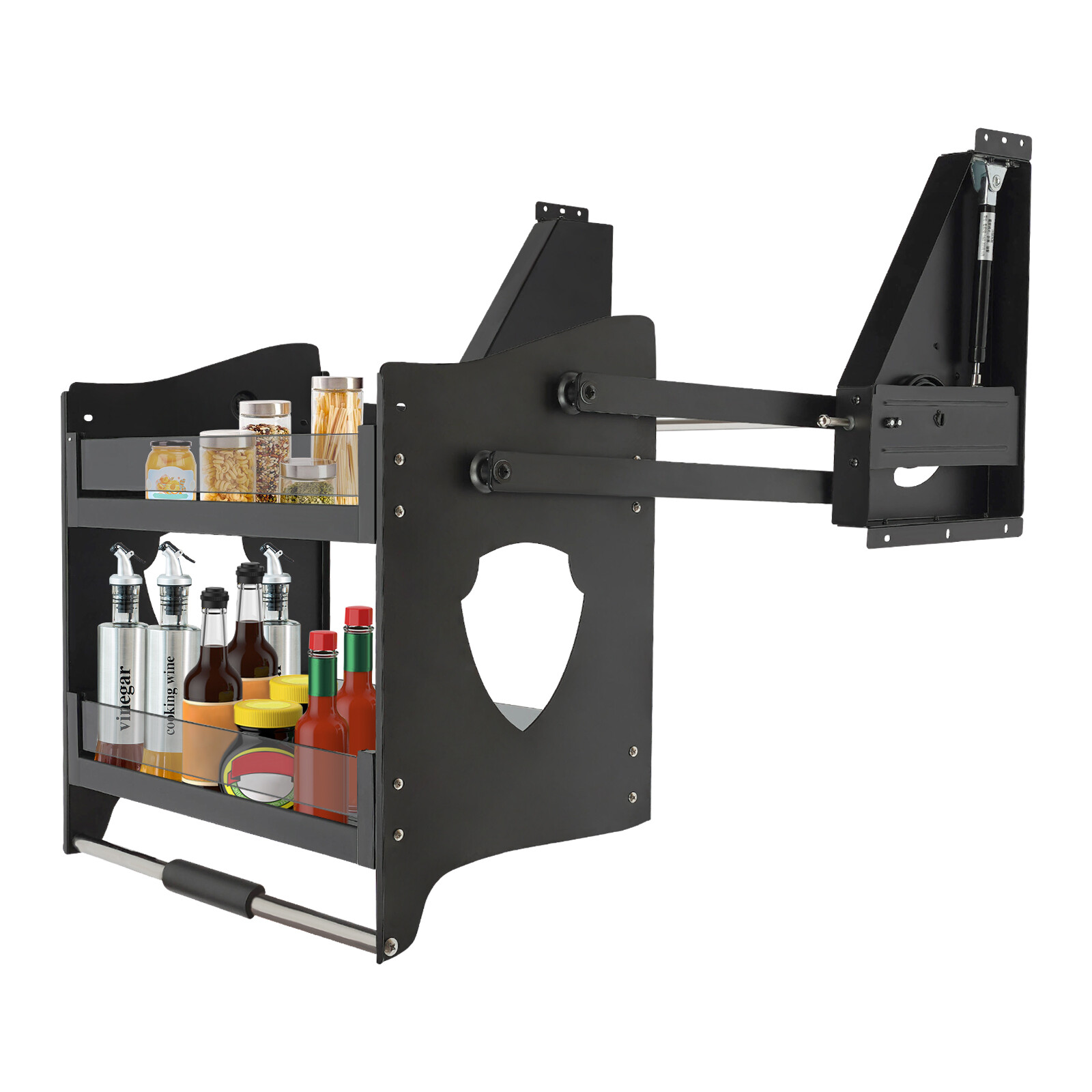 Pull Down Shelf Upper Kitchen Wall Cabinet Storage Organizer (24inch Cabinet)