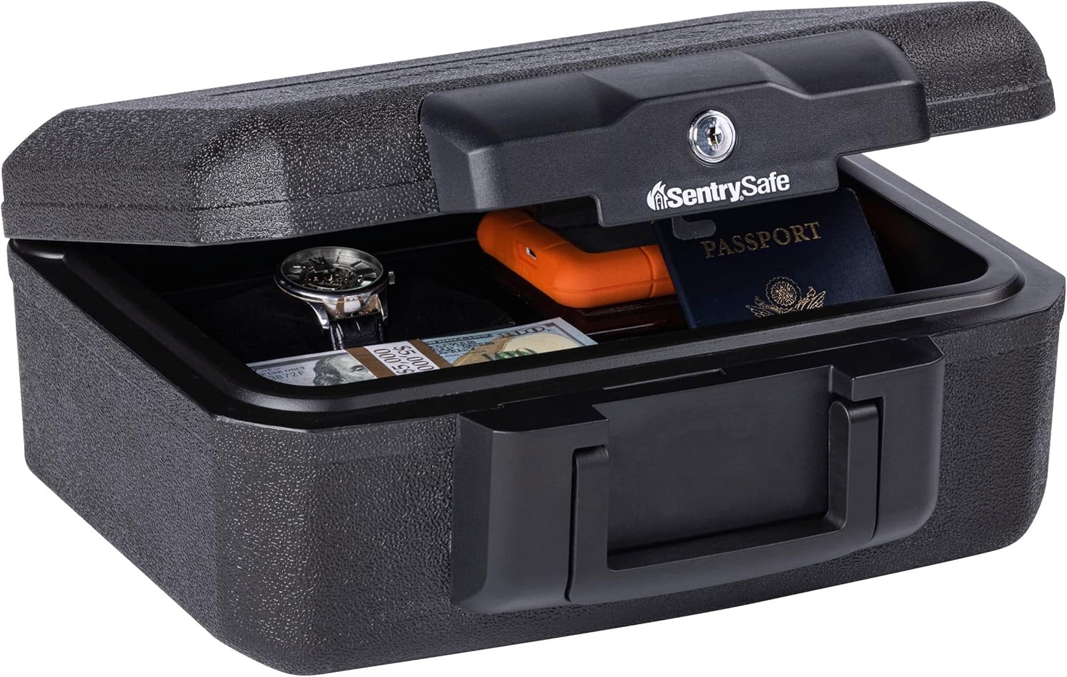 Fireproof Sentry Box Key Lock Important Document Money Safety Storage Chest Box