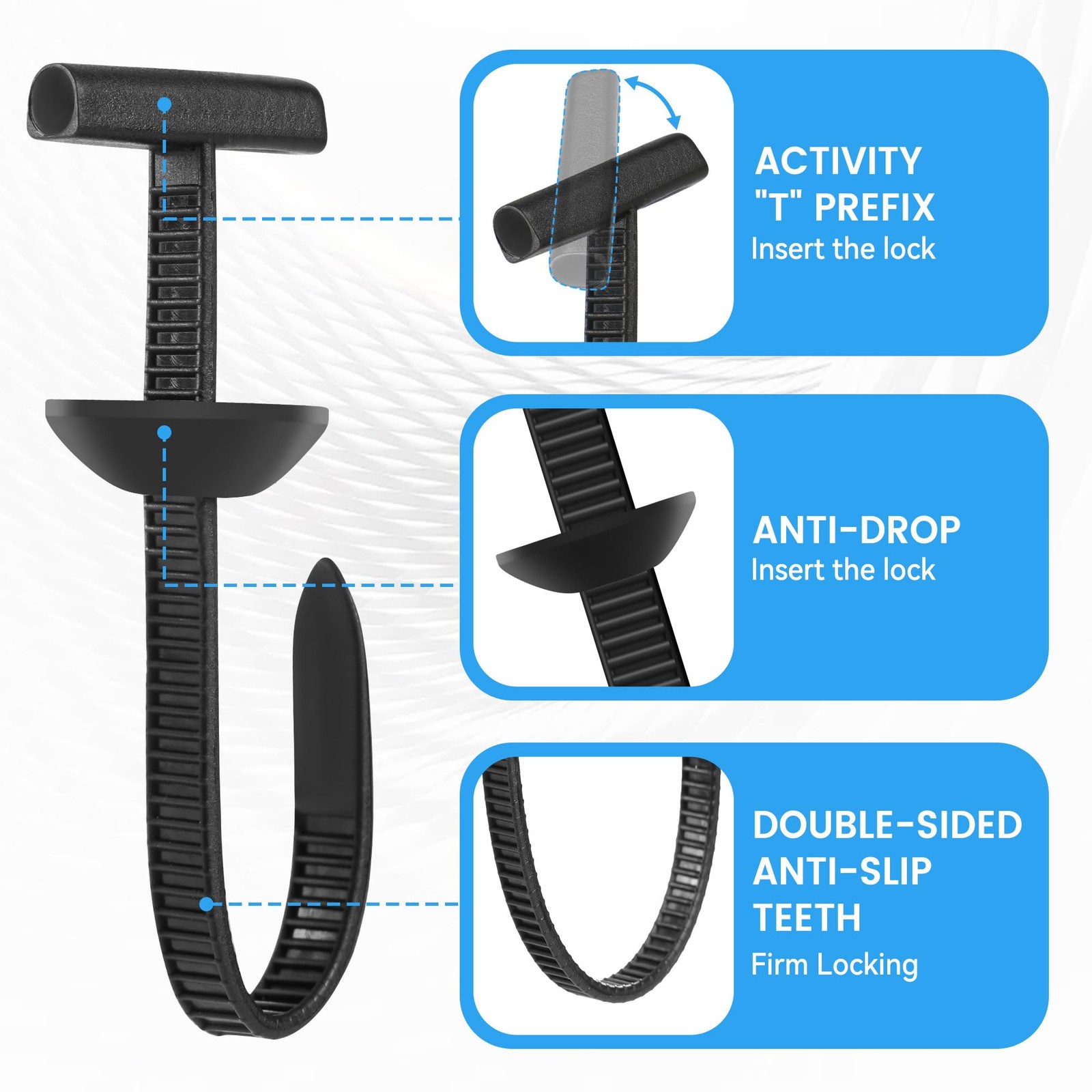60 Pcs Nylon Universal Cable Tie Buckle - New Multifunctional Nylon Zip Ties ...