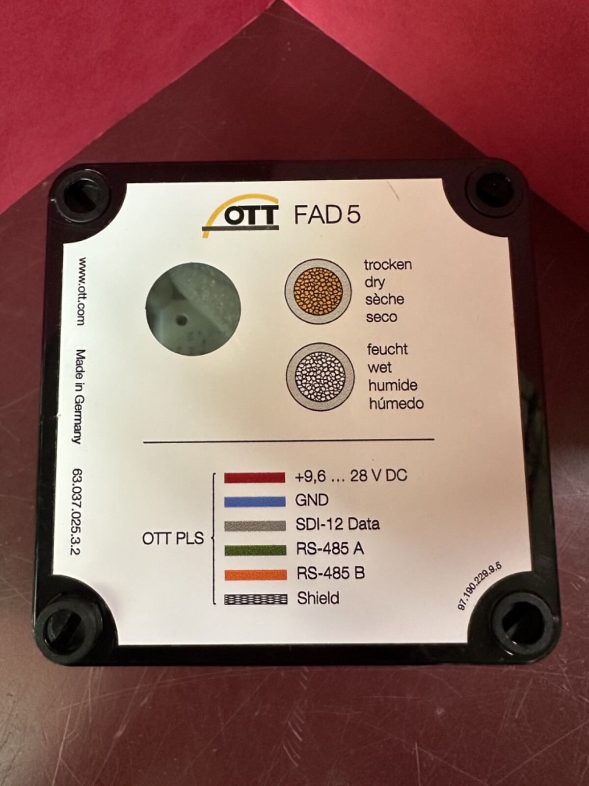 AS IS UNTESTED OTT FAD 5 Humidity Absorbing System for OTT PLS