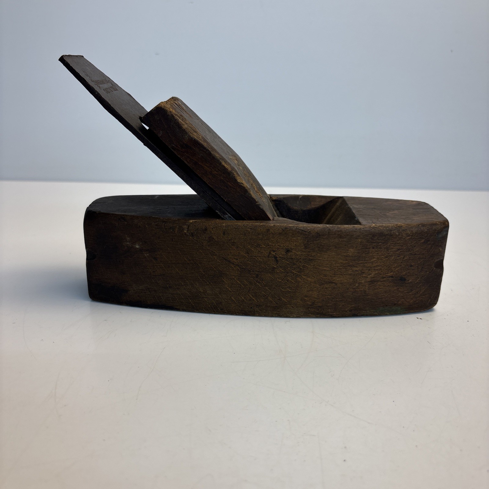 Antique Marten Doscher New York Wooden Hand Plane 8” Cast Steel Iron
