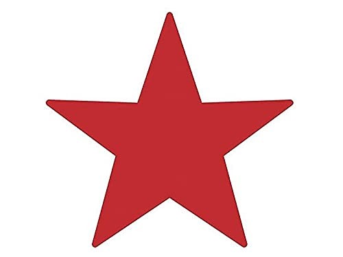 Pre~Inked Round Star Stamp 5/8~Inch Red