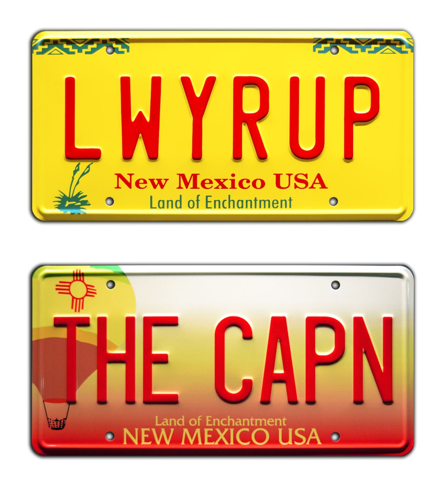 Breaking Bad | THE CAPN + LWYRUP | Metal Stamped Replica Prop License Plates