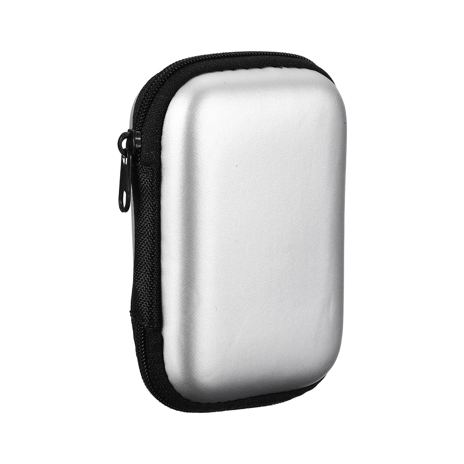 Earphone Case 4.53 x 3.15 x 1.38Inch Portable Earbud Carrying Case Silver,