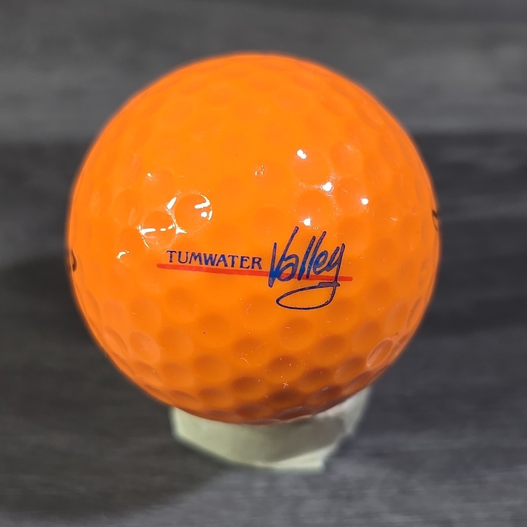Vintage Tumwater Valley Golf Club logo golf ball (Tumwater, Washington) Orange