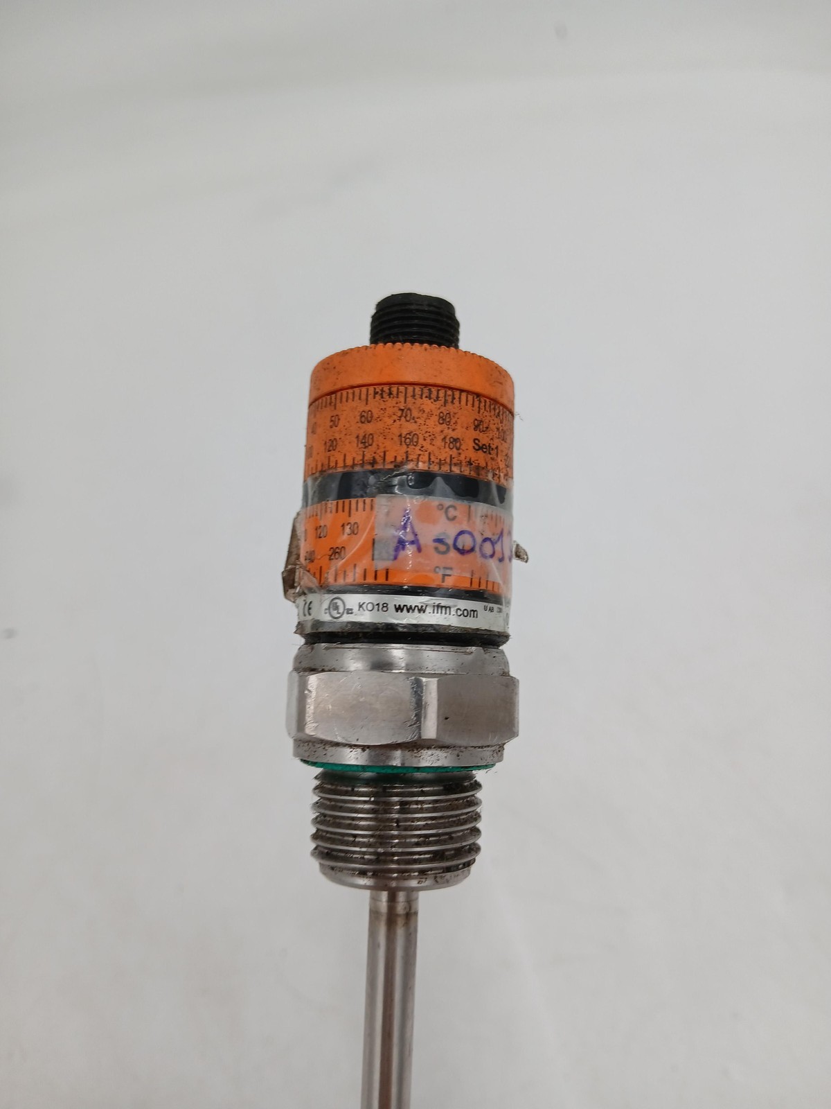 IFM TK7460 Temperature Switch Probe Sensor M12 2-Pin Connector Threaded