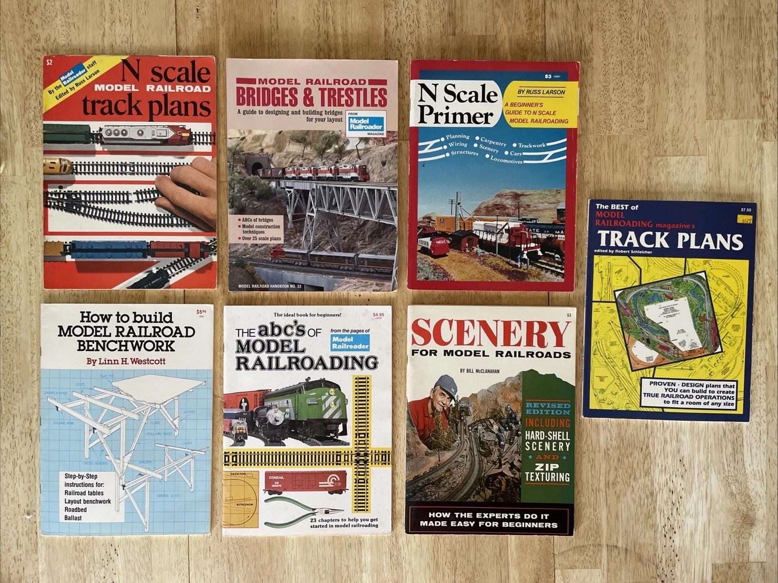 Vtg Lot of 7 Model Railroad Building Instruction Books Building Planning Scenery