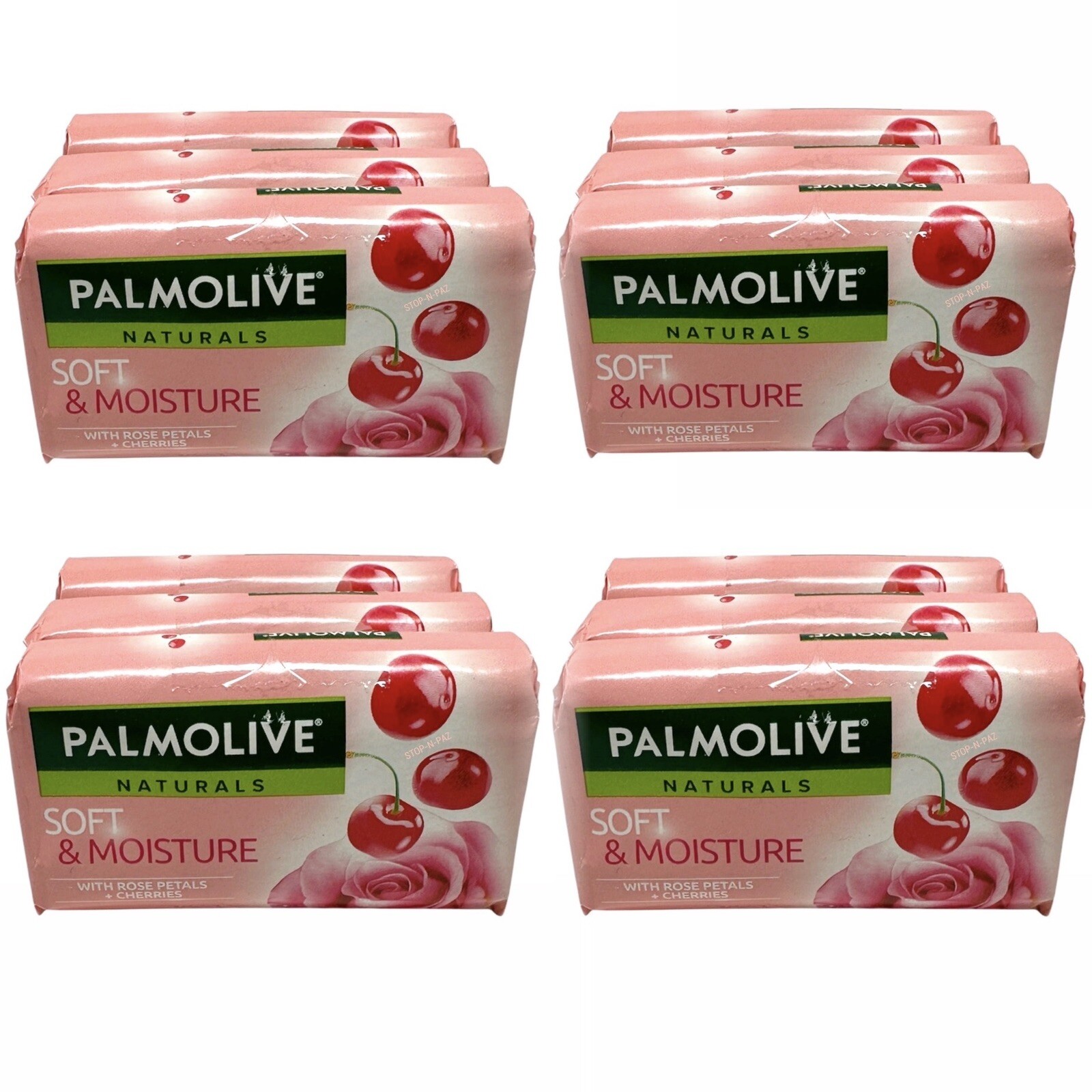 Palmolive Naturals Soft Moisture w/ Rose Petals + Cherries Soap Bar 2.8oz (X12 )