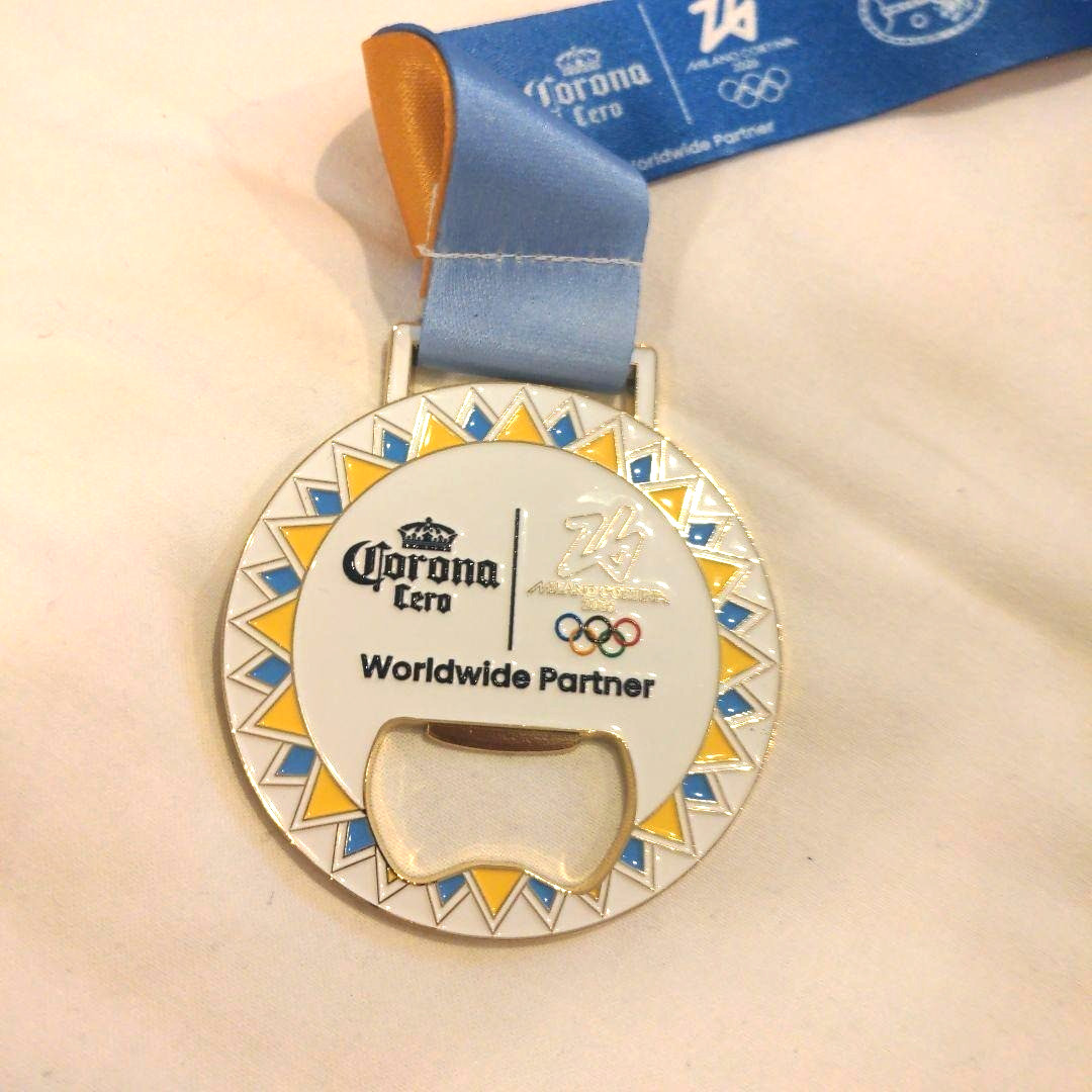 Milano Cortina 2026 Olympic Corona Cero Beer Medal Shape Opener Promotional Item