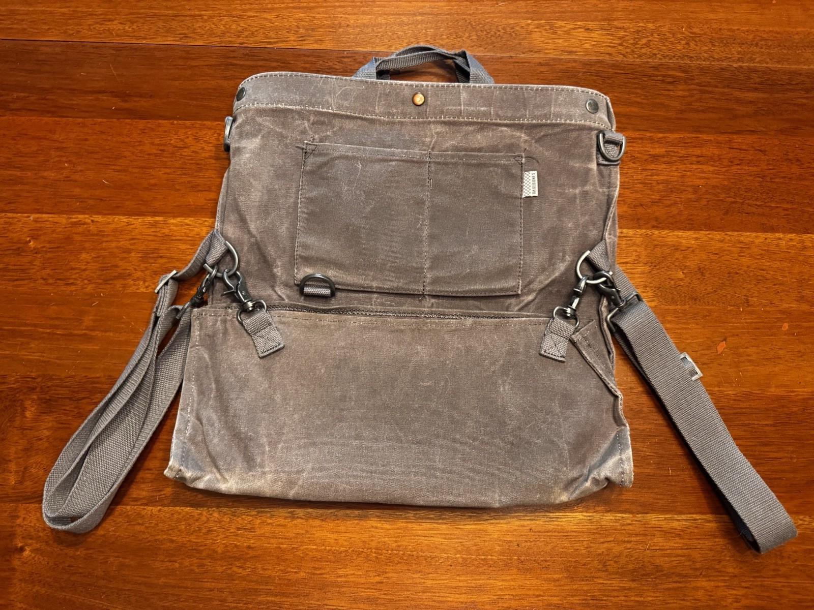 Barebones Harvest Gathering Foraging Gray Canvas Bag Backpack