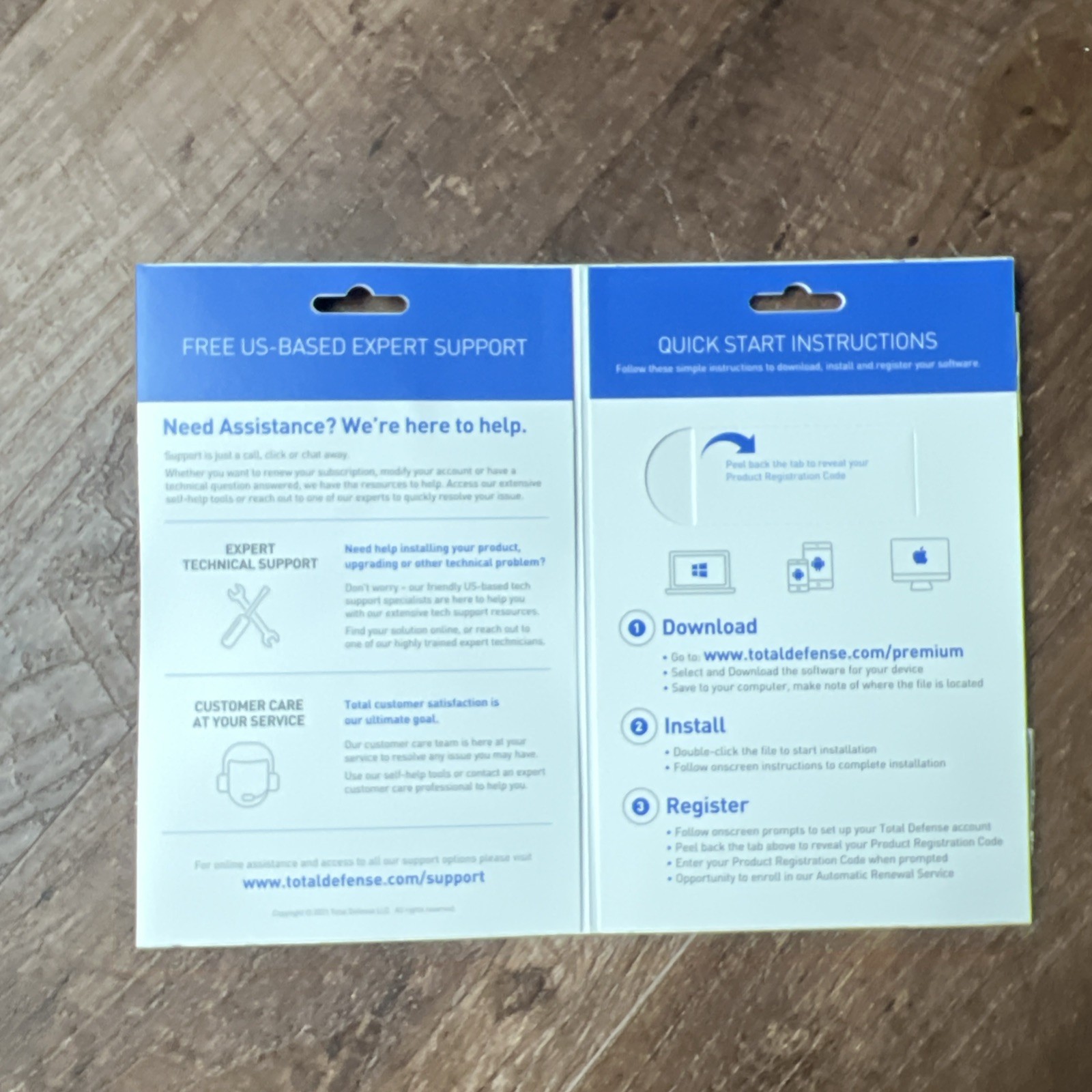 Total Defense Premium Internet Security (TLD13220 5 devices/1yr 10GB)