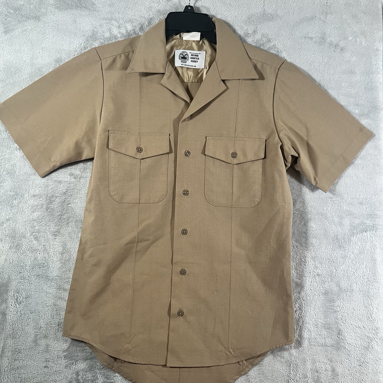 U.S. Military Khaki Service Shirt Small – Creighton AB DLA Issue Wool Blend