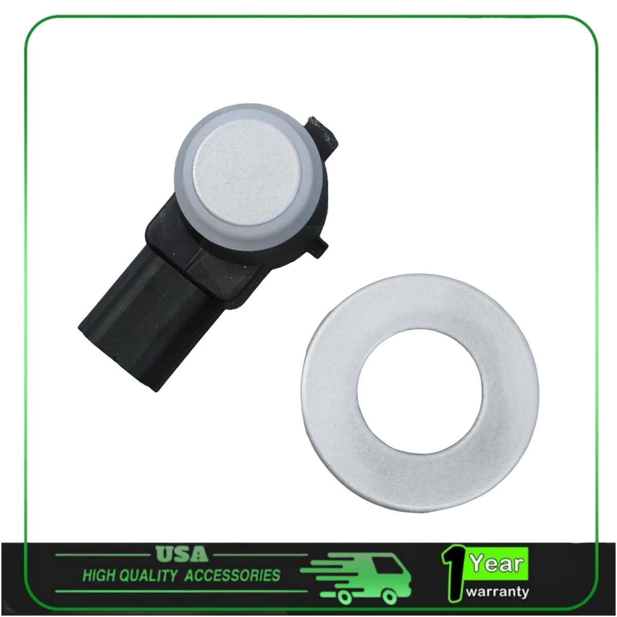 For 14-18 DODGE RAM 1500 BUMPER PARK ASSIST SENSOR BRACKET SILVER+BRACKET