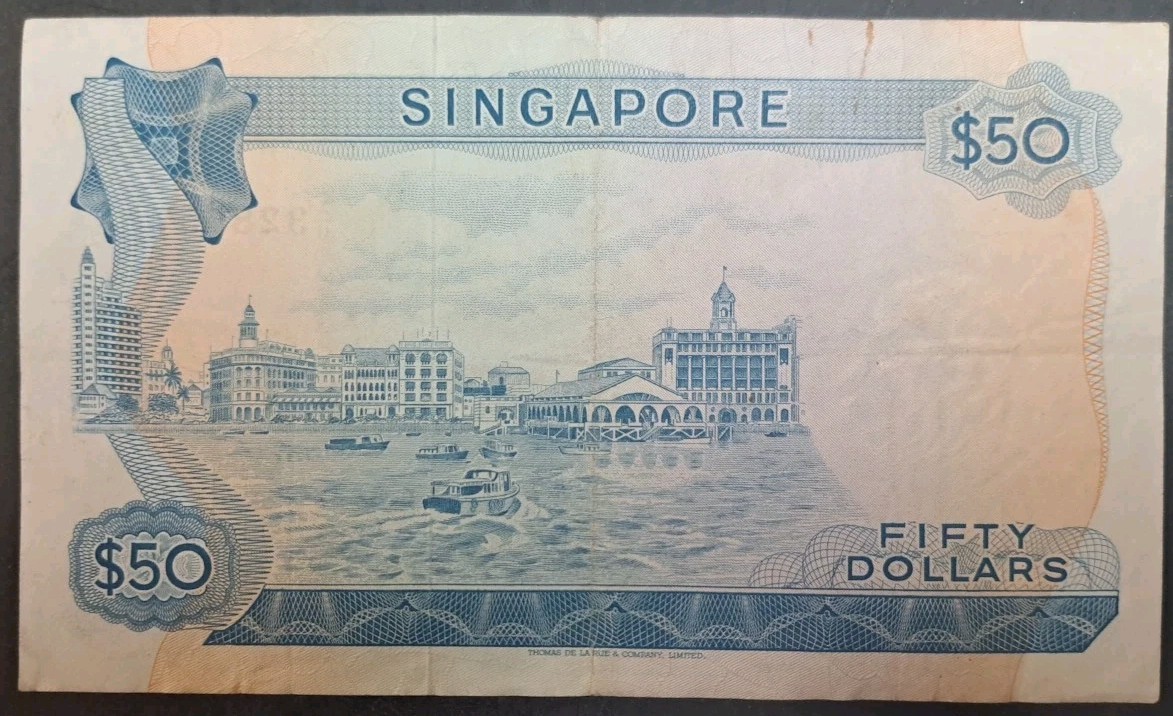 (1967) Singapore 50 Dollars P5a A11-328757.