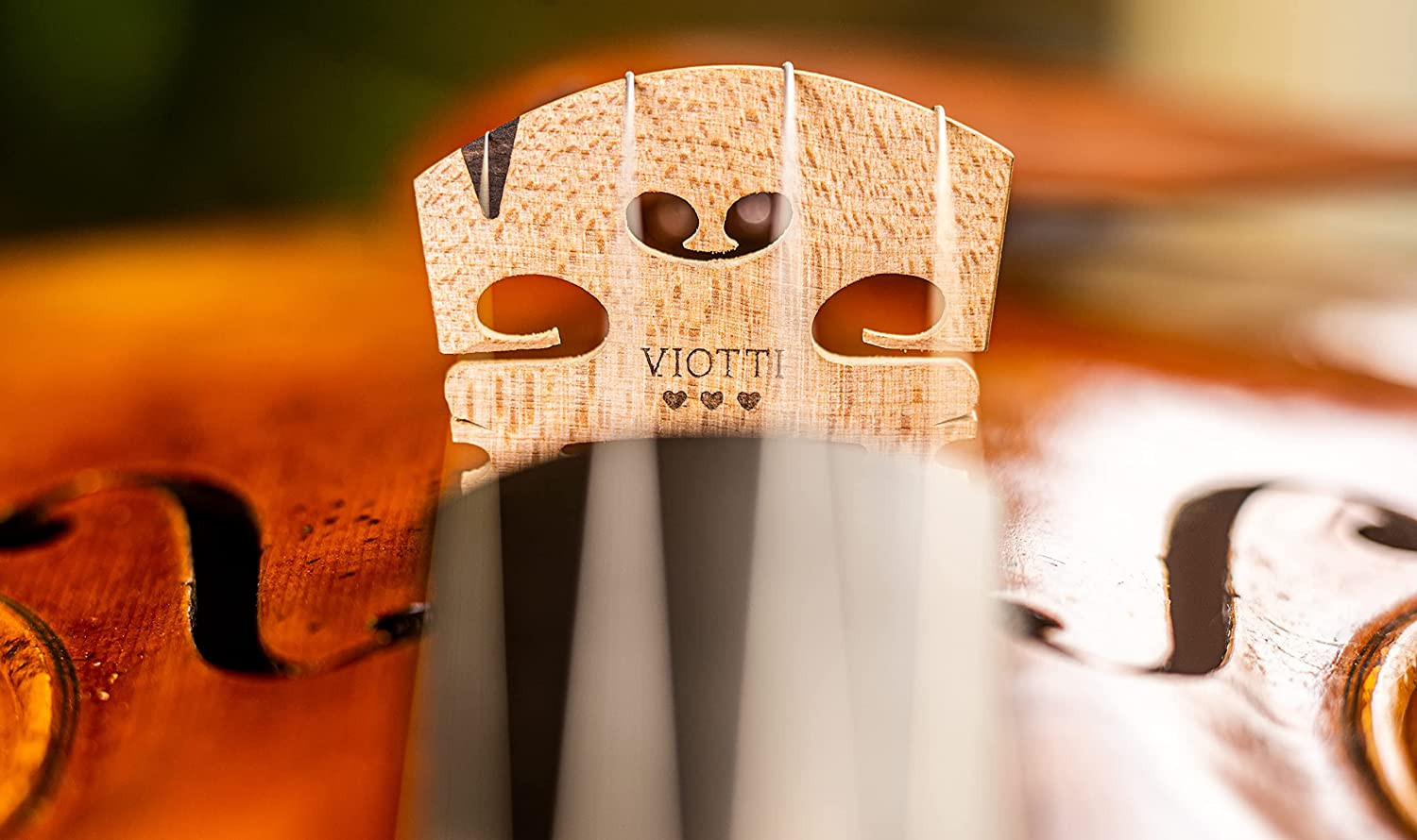 Violin Bridge 4/4: Finer Grade Solid Maple Violin Bridge, Pre-Cut & Pre-Fitted t