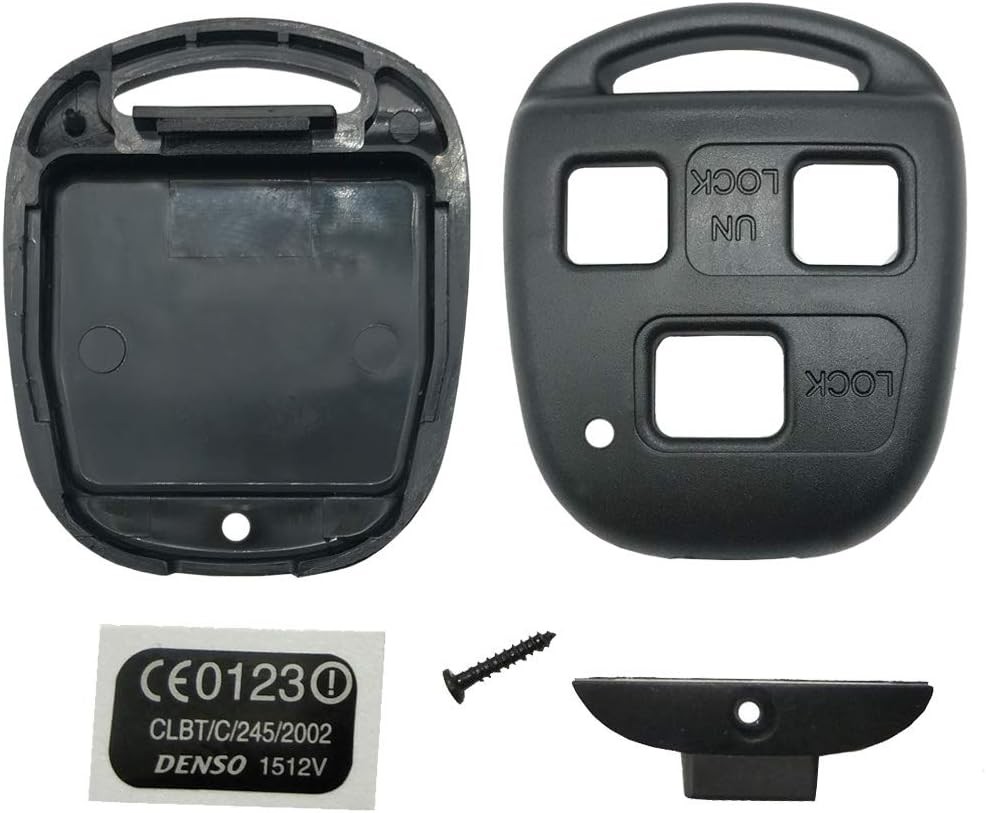 Keyless Entry Remote Control Key Replacement Fob Cover Shell Fits Black 2