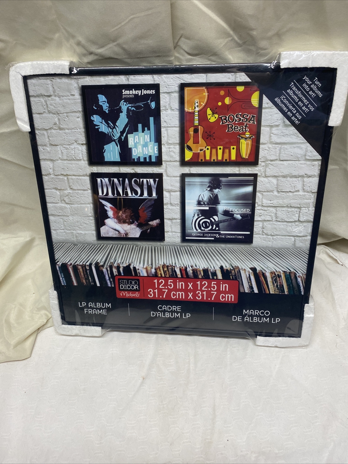 New! - LP Album Frame, Black, 12.5in x 12.5in, by Studio Decor