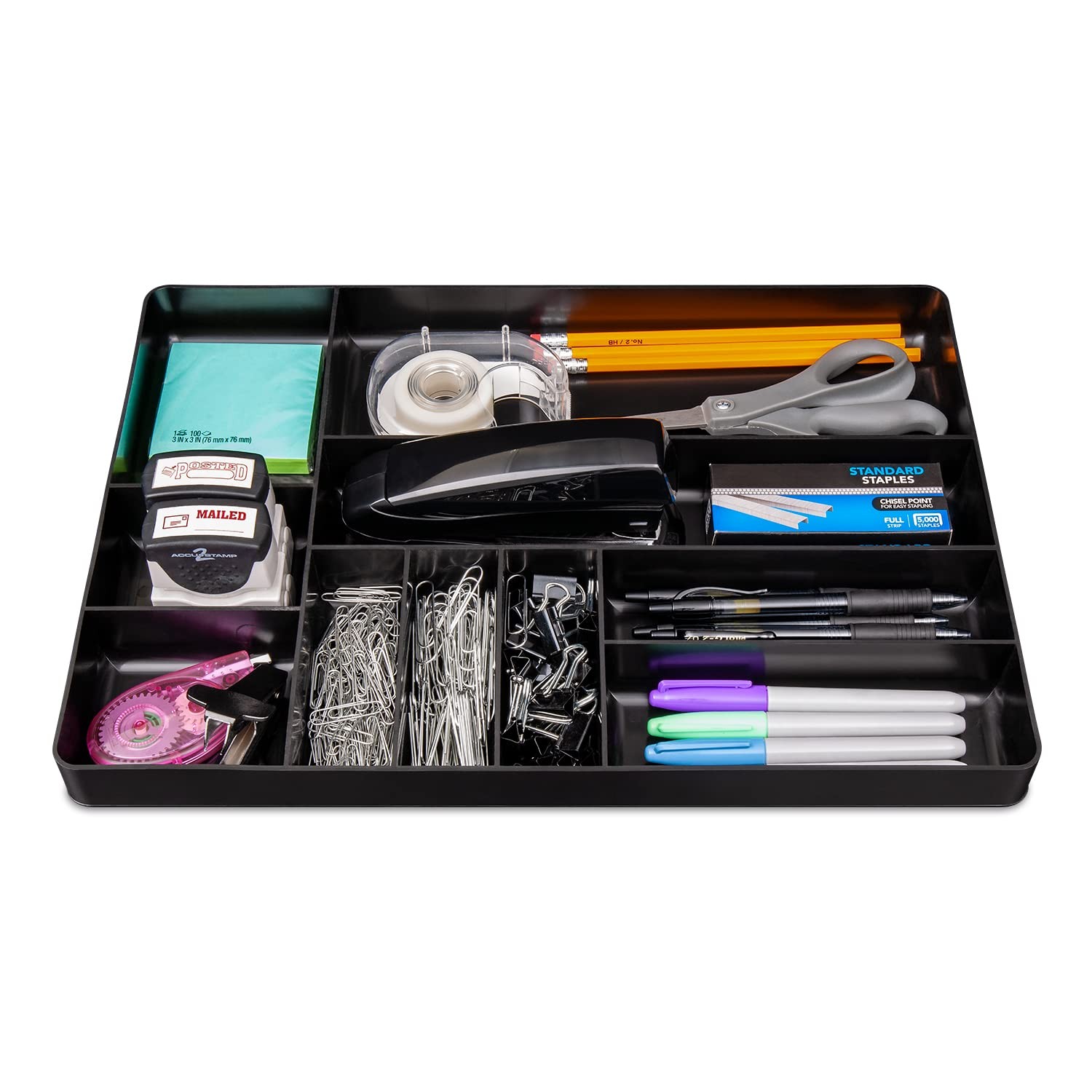 10-Compartments Tool Organizer Tray Drawer Box Stackable Toolbox Organization