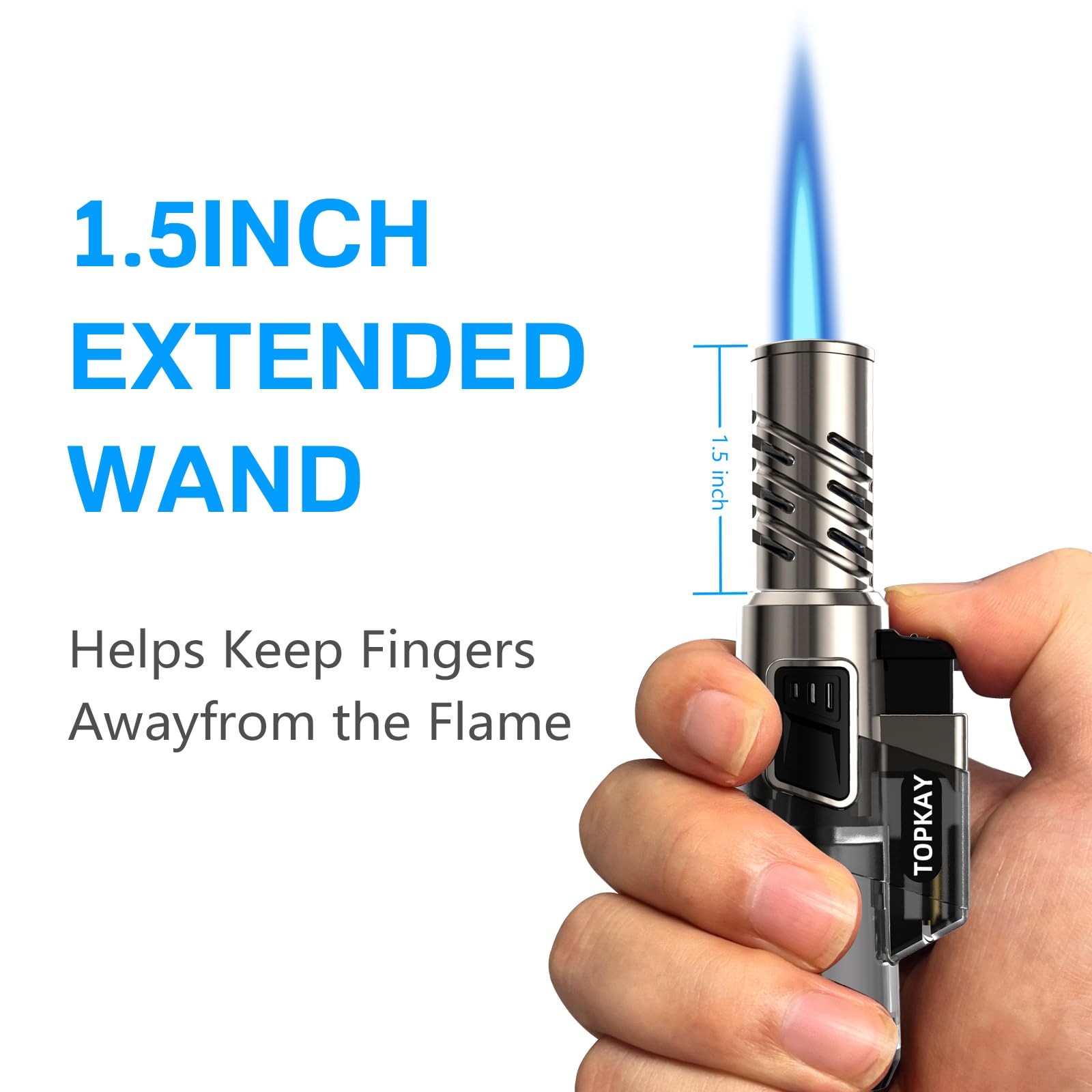 2 Pack Torch Lighter Windproof Adjustable Jet Flame Butane Lighter Refillable