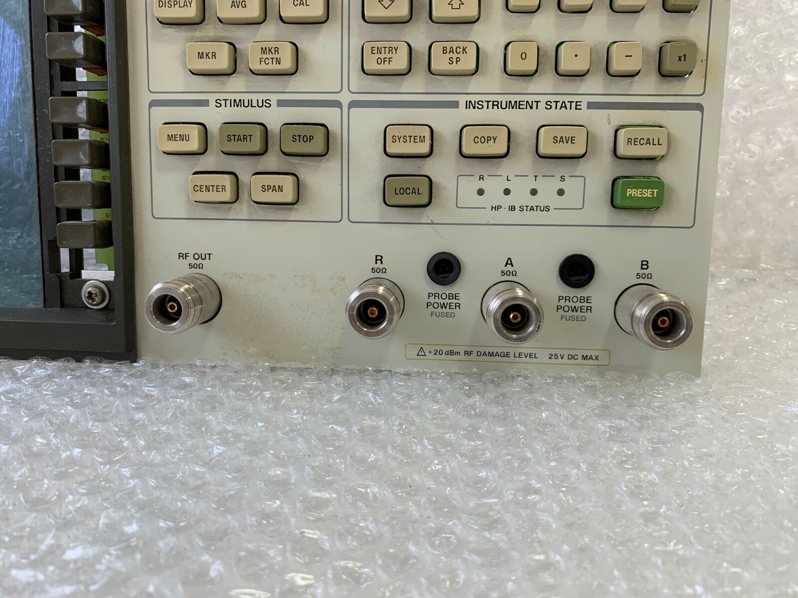 Hewlett Packard 8753A 300 GHz Network Analyzer Front panel + buttons 08753-60002