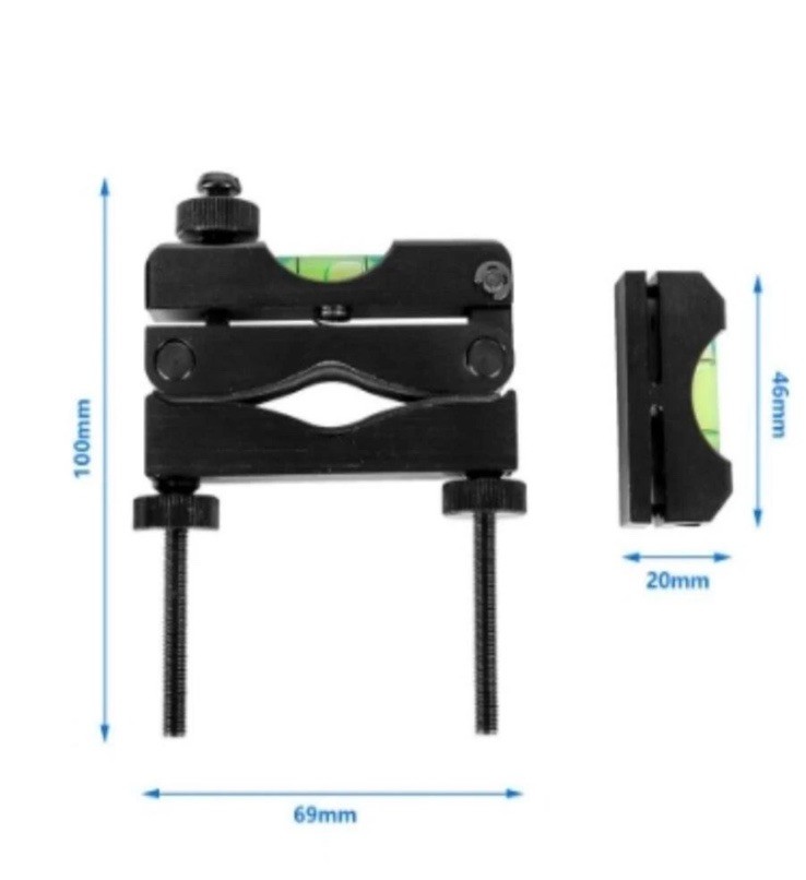 Universal Scope Leveling Tool Kit Scope Mounting Level Bubble Clip Black NEW