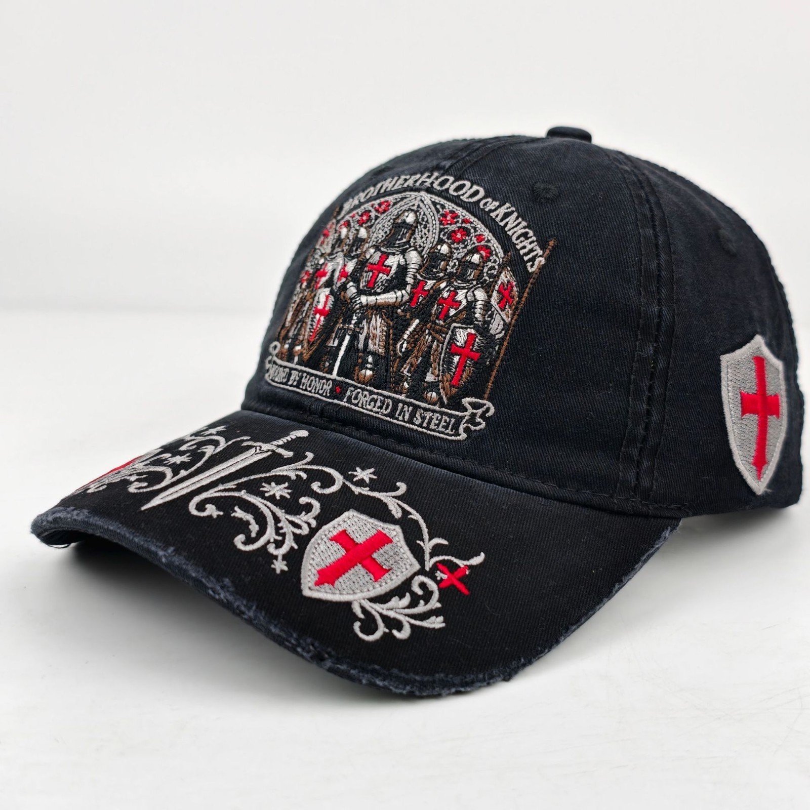 Brotherhood of Knights Templar Cross Embroidered Baseball Cap, Word of Honor Hat