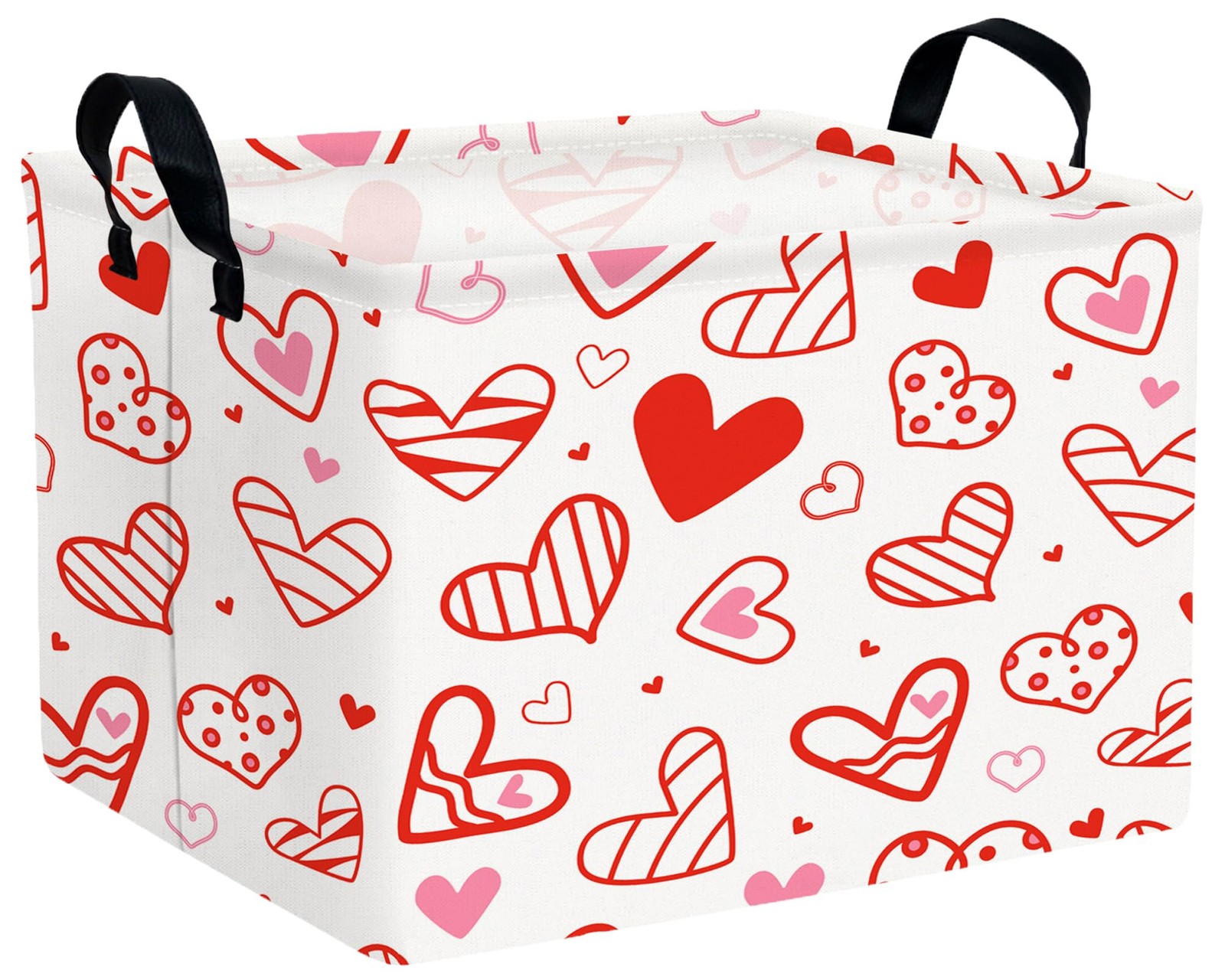 Valentines Day Large Foldable Heart Shaped Storage Box Bins Rectangular Toy
