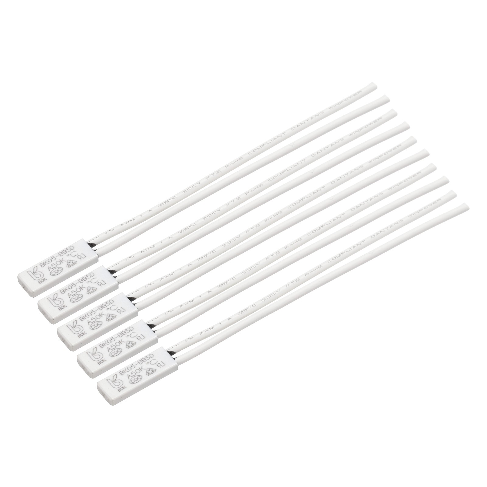 5Pcs KSD9700 Thermostat, 50C N.O 2A Bimetal Normally Open Thermal Protector