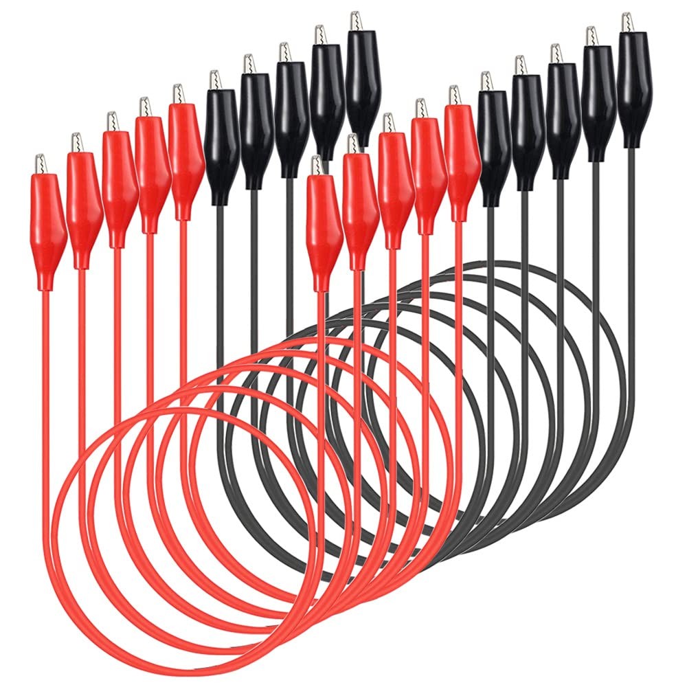Gebildet Alligator Clips Electrical 10pcs, 0.5mm² /20AWG Wire, Insulated Test...