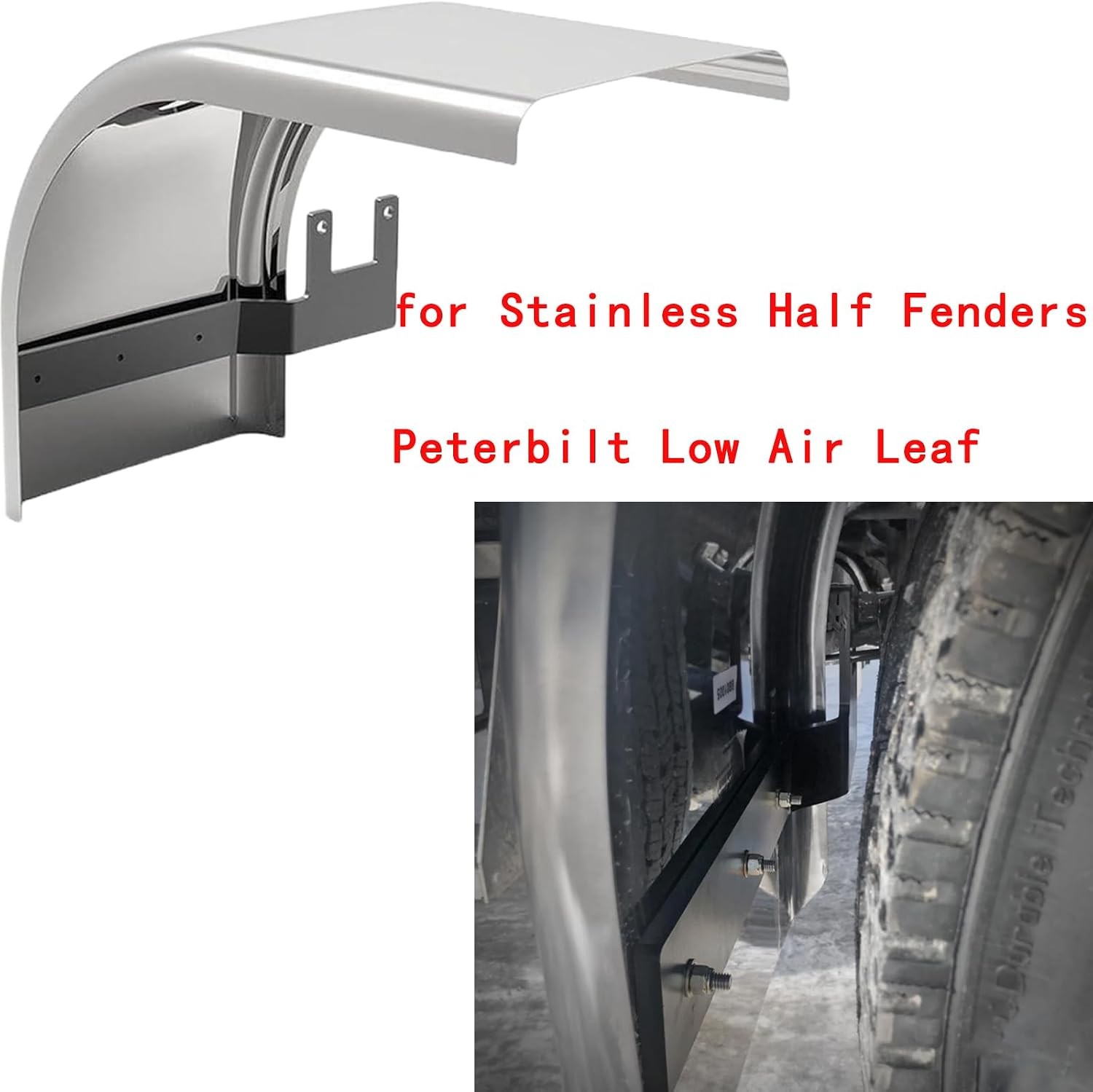 Truck Half Fender Mount Brackets Front Pair Peterbilt Kenworth AG400L Low Air