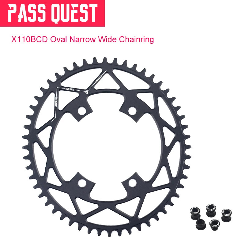X110 4 claw 110BCD Crankset OVAL Hollow Road Bike Parts Narrow Wide Chainrings