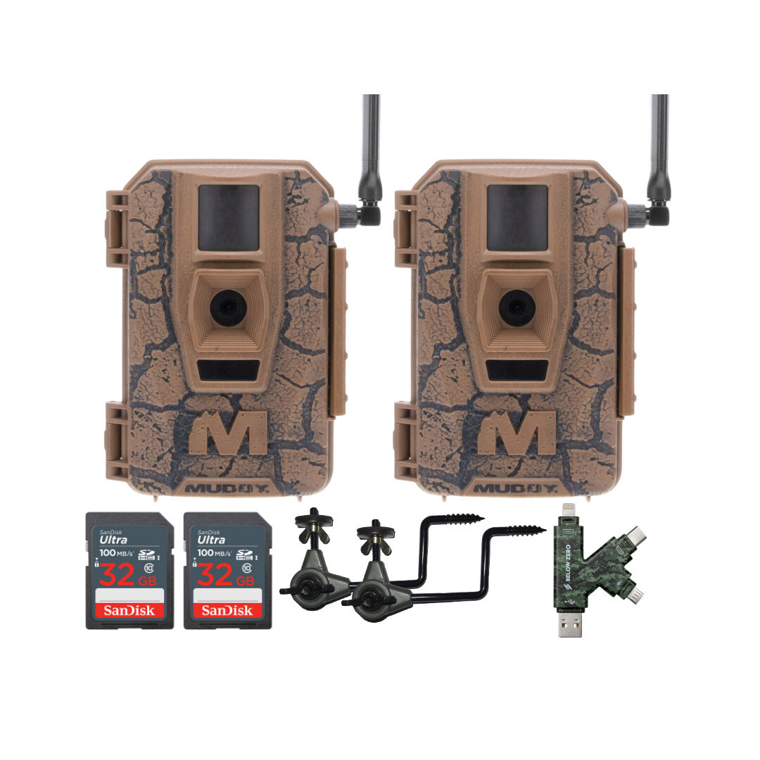 Muddy Mitigator Cellular 24MP Imaging Trail Camera 2 Pack Bundle