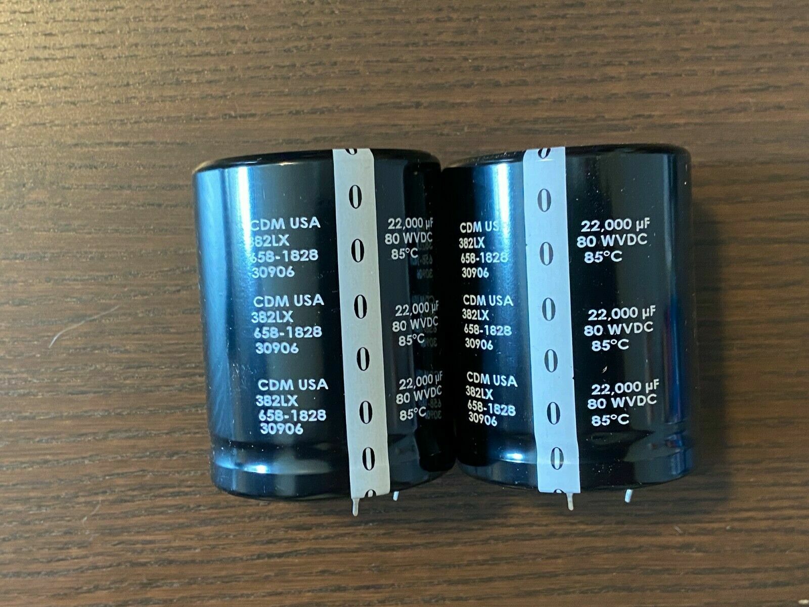 2 New 22000 uf 80v CDE Main Filter Capacitors SHORT 65mm tall Marantz Pioneer