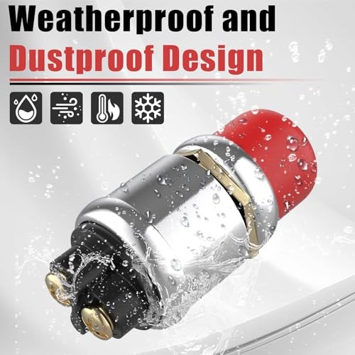 Push Button Starter Switch 12V 50A, Waterproof Momentary Start Switch red-1