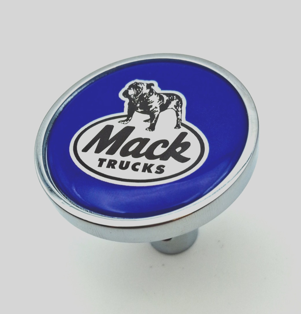 Mack Truck Blue Air Valve Knob Chrome Tractor Trailer   PIN STYLE