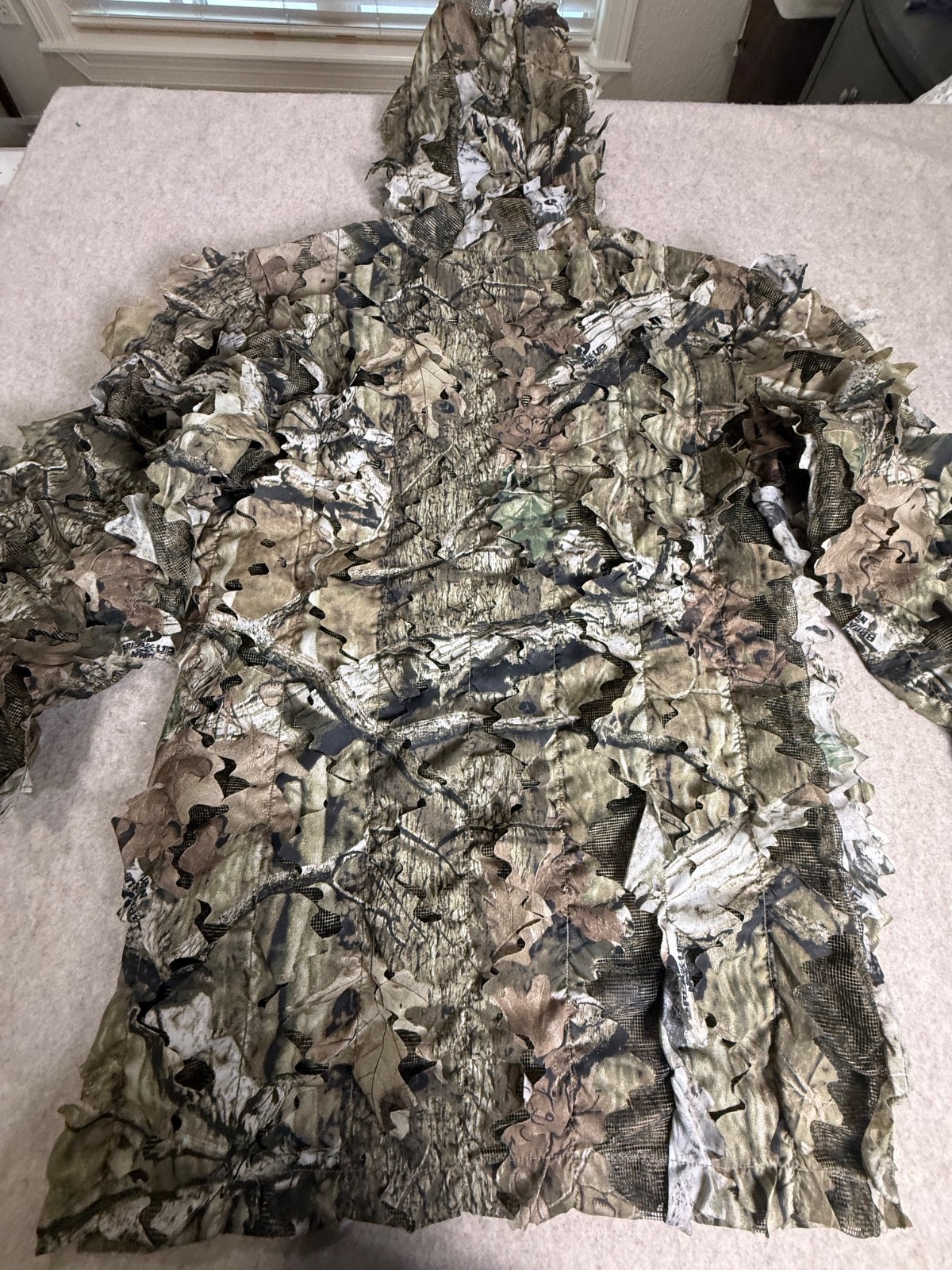 Cabela's Mesh Ghillie Long Pullover Jacket Mossy Oak Break-Up Camo Men's Medium